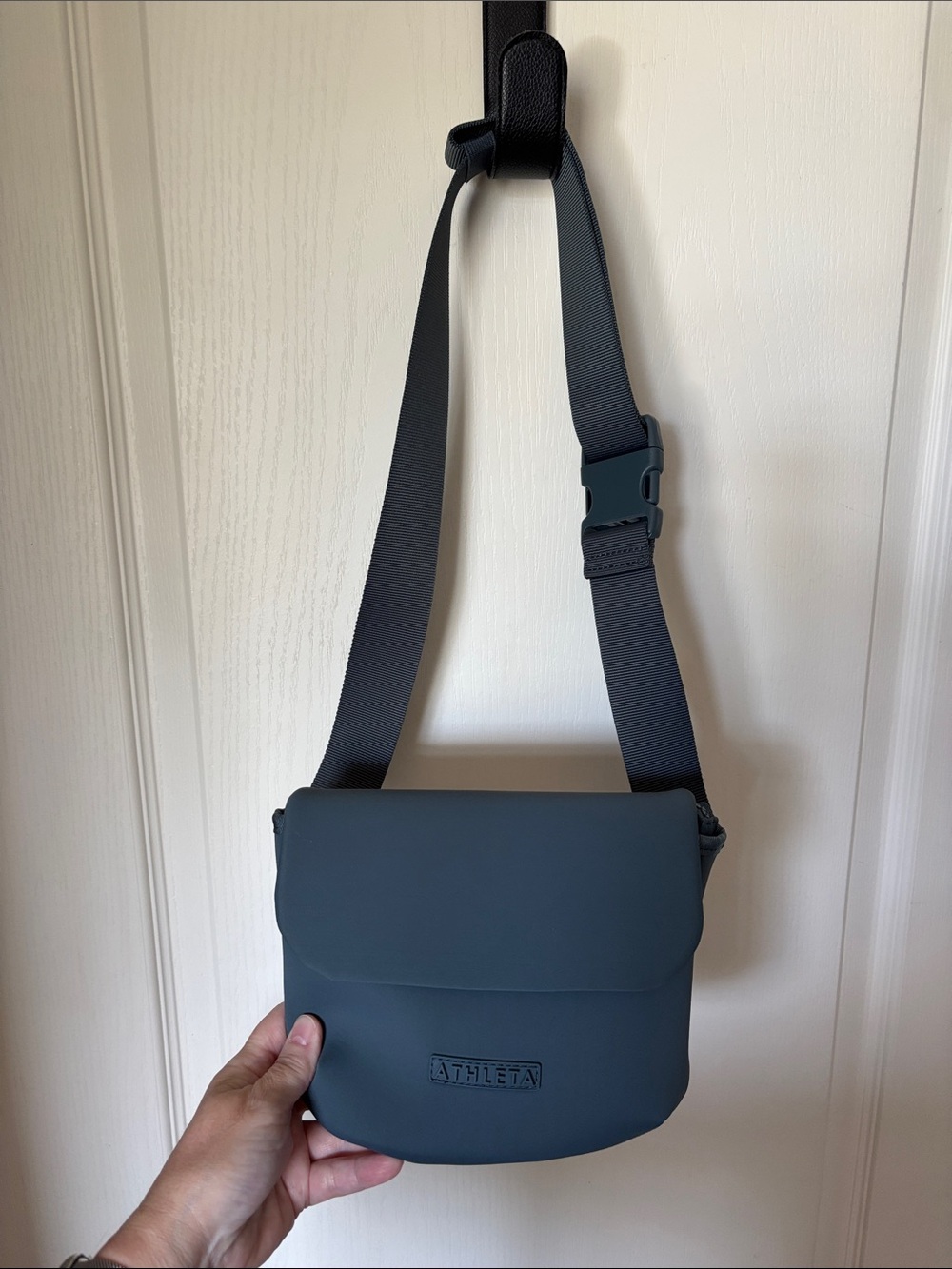 Athleta Power of She Gray Crossbody Bag Adjustable Strap